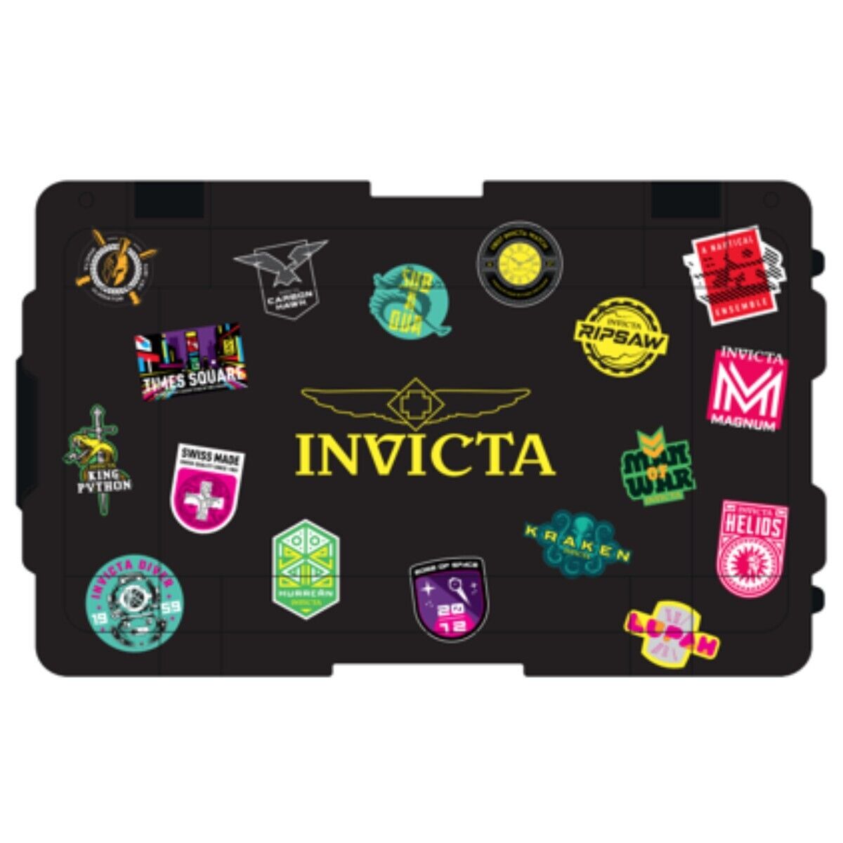 Caja de impacto invicta negra para 25 relojes