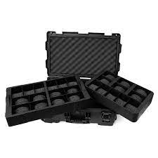 Caja de impacto invicta negra para 25 relojes