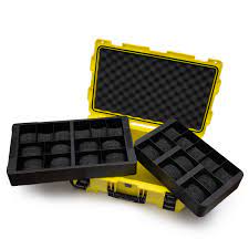 Caja de impacto invicta negra para 25 relojes