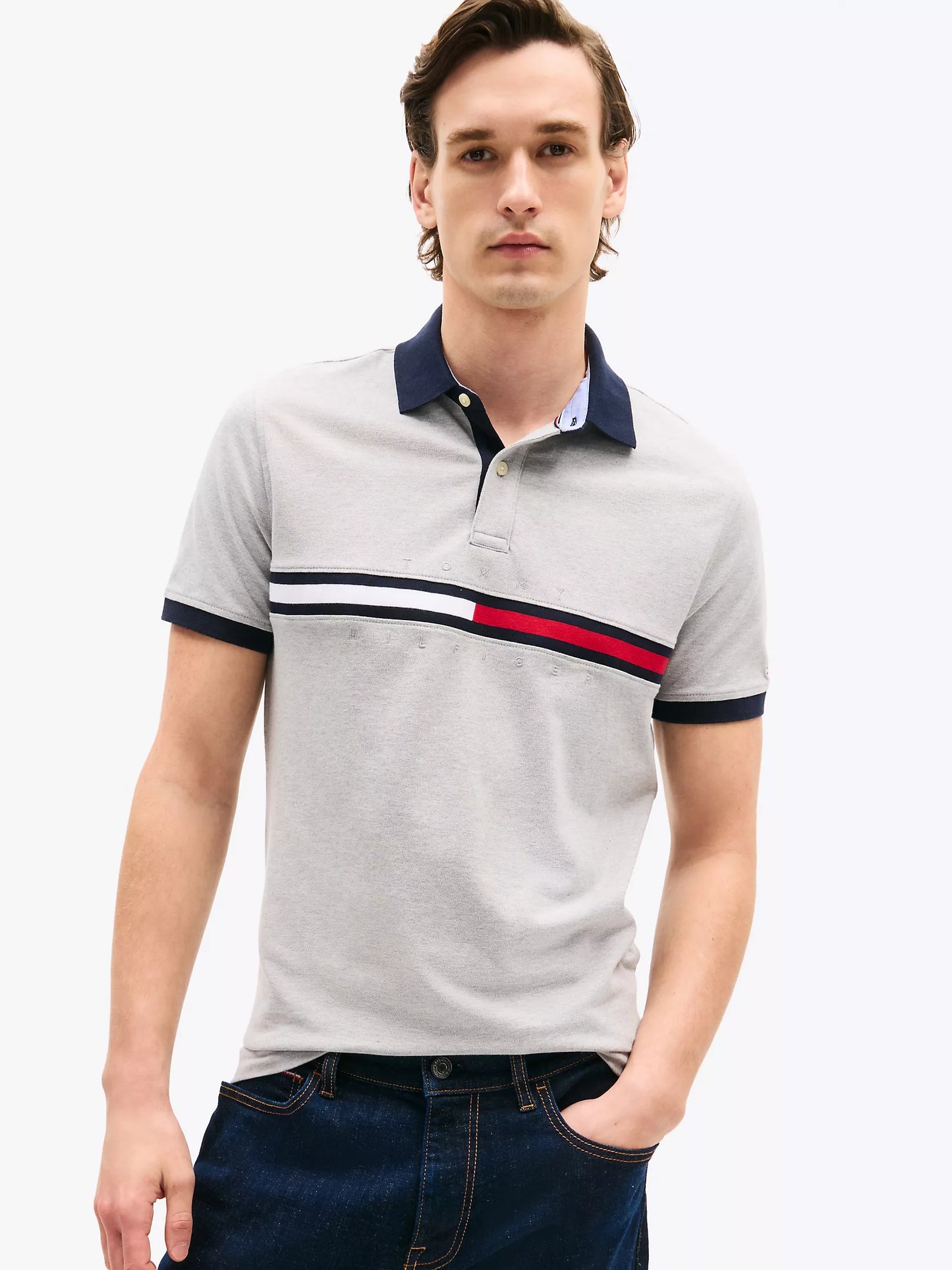 Polo Regular fit de rayas bordadas Tommy Hilfiger