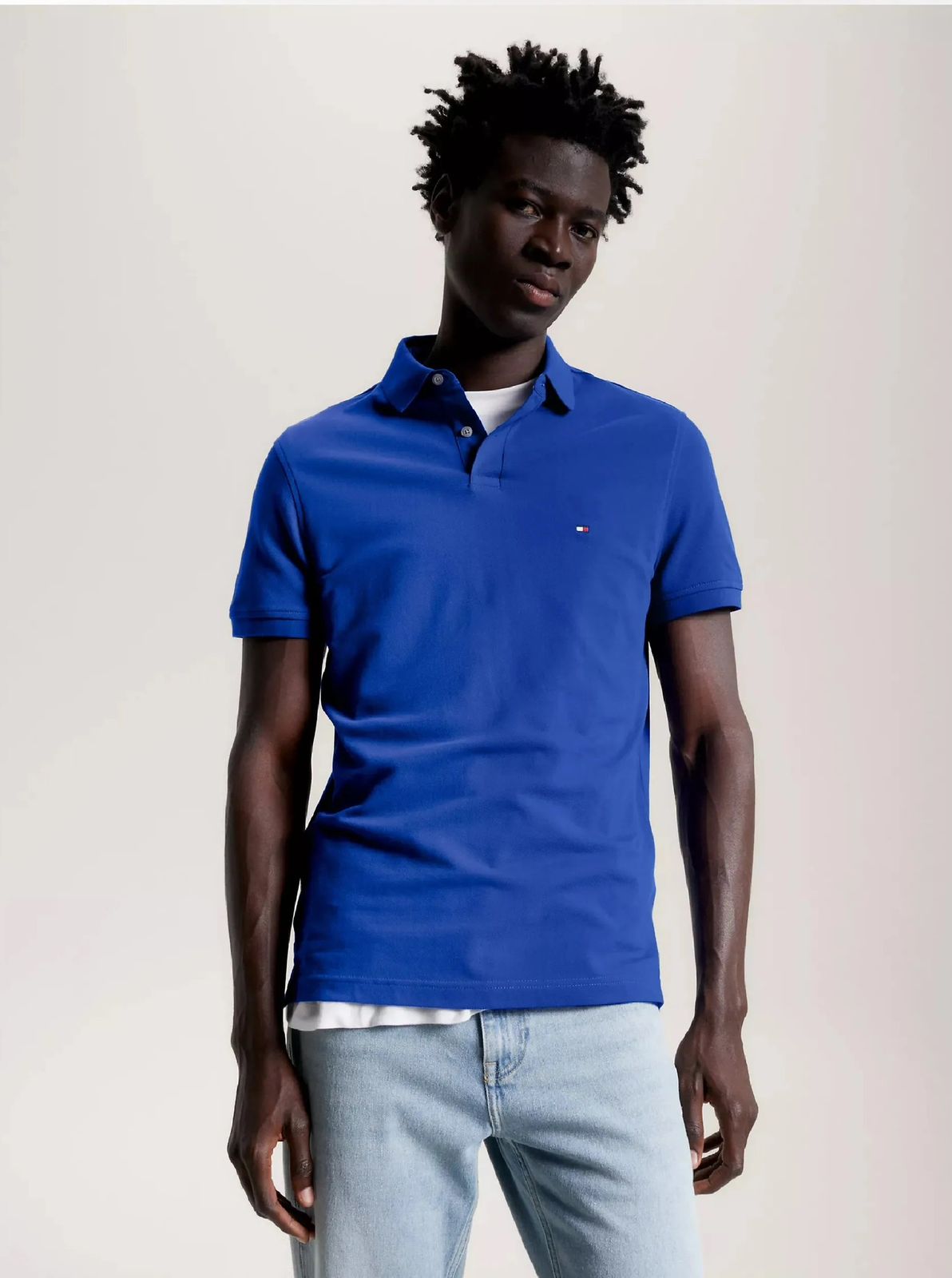 Polo Tommy Hilfiger Azul Slim Fit