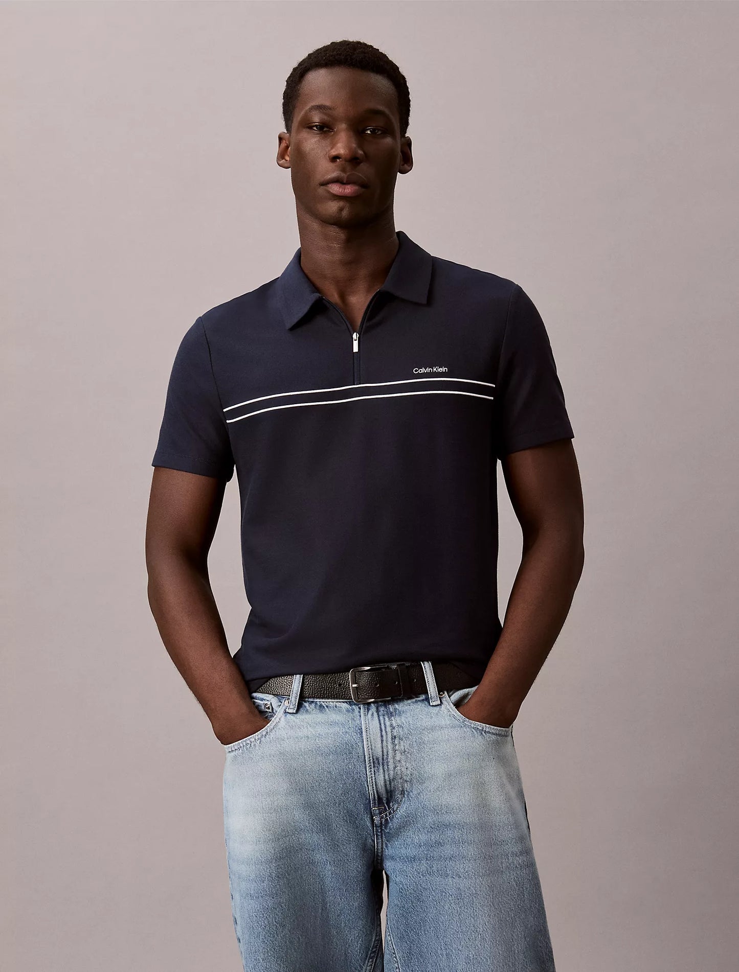 Polo Calvin Klein Con Cremallera NC