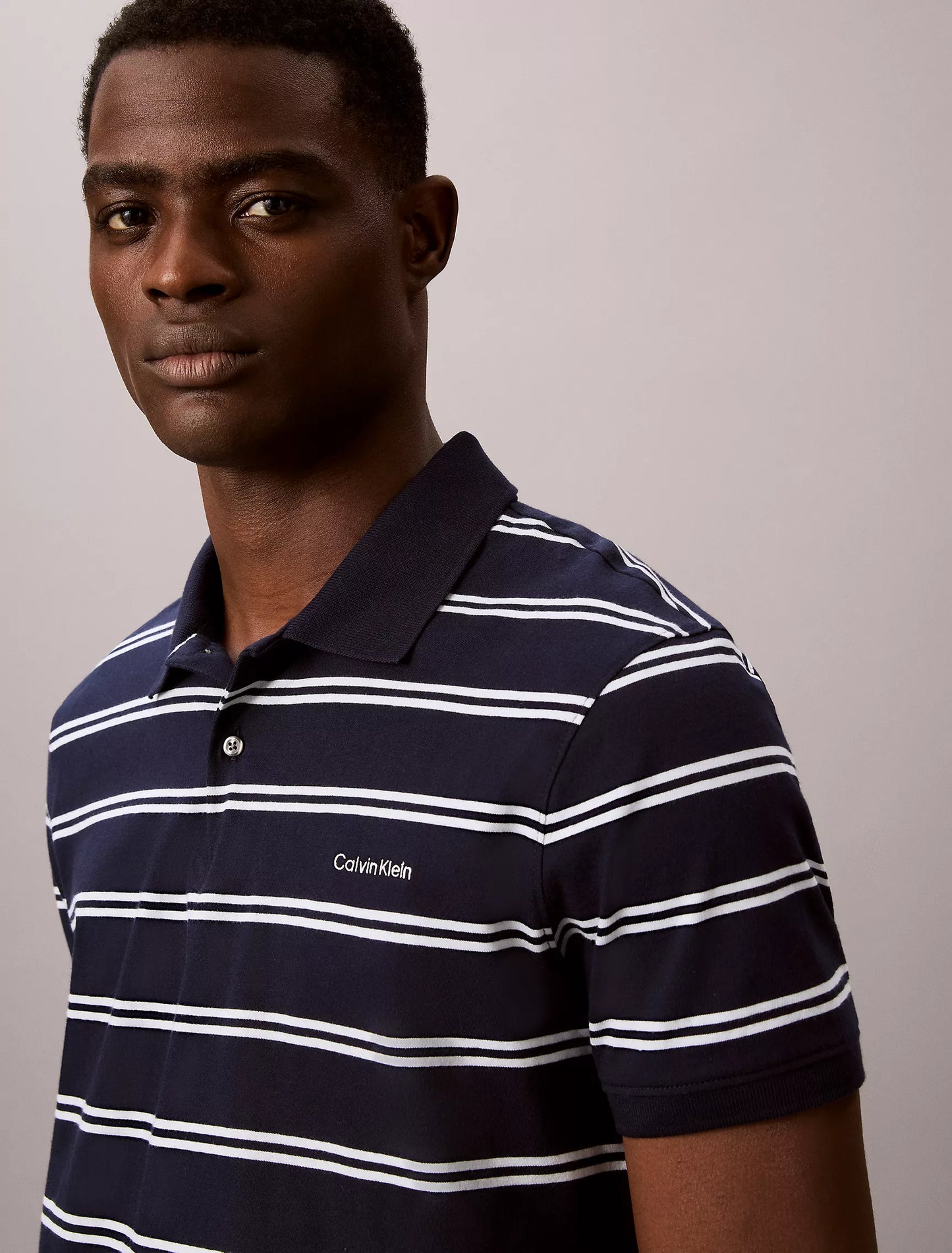 Polo Calvin Klein De Rayas - Extremadamente Suave y Fresco NC