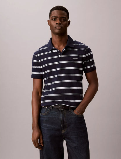 Polo Calvin Klein De Rayas - Extremadamente Suave y Fresco NC