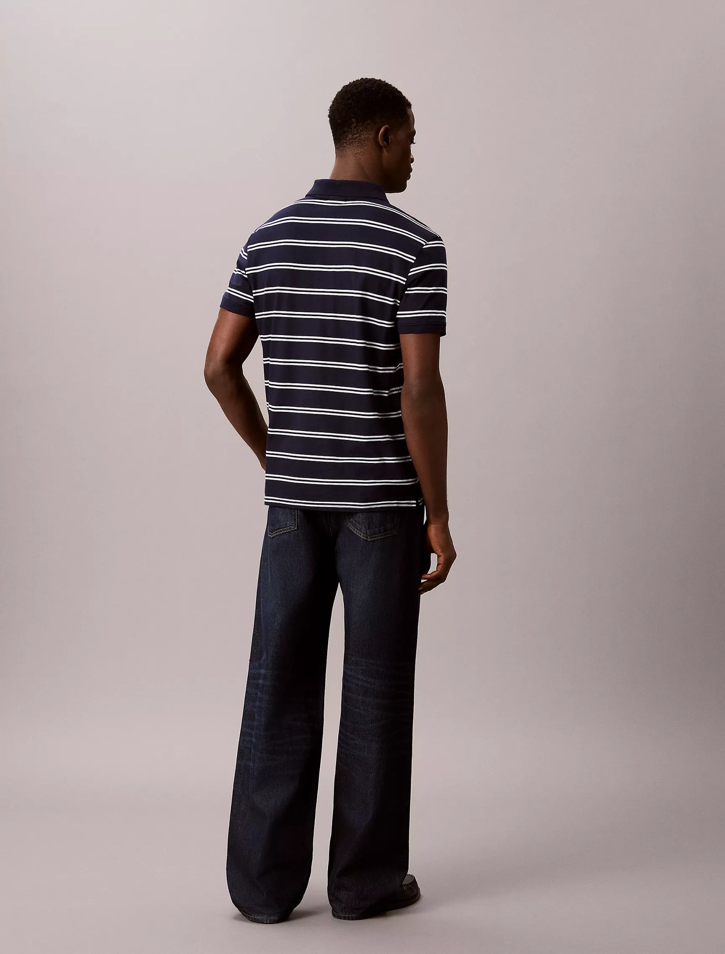 Polo Calvin Klein De Rayas - Extremadamente Suave y Fresco NC