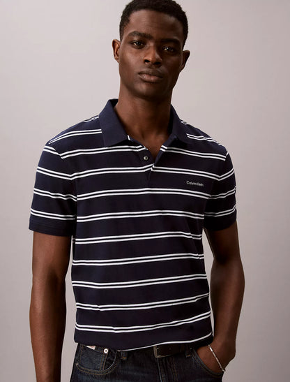 Polo Calvin Klein De Rayas - Extremadamente Suave y Fresco NC