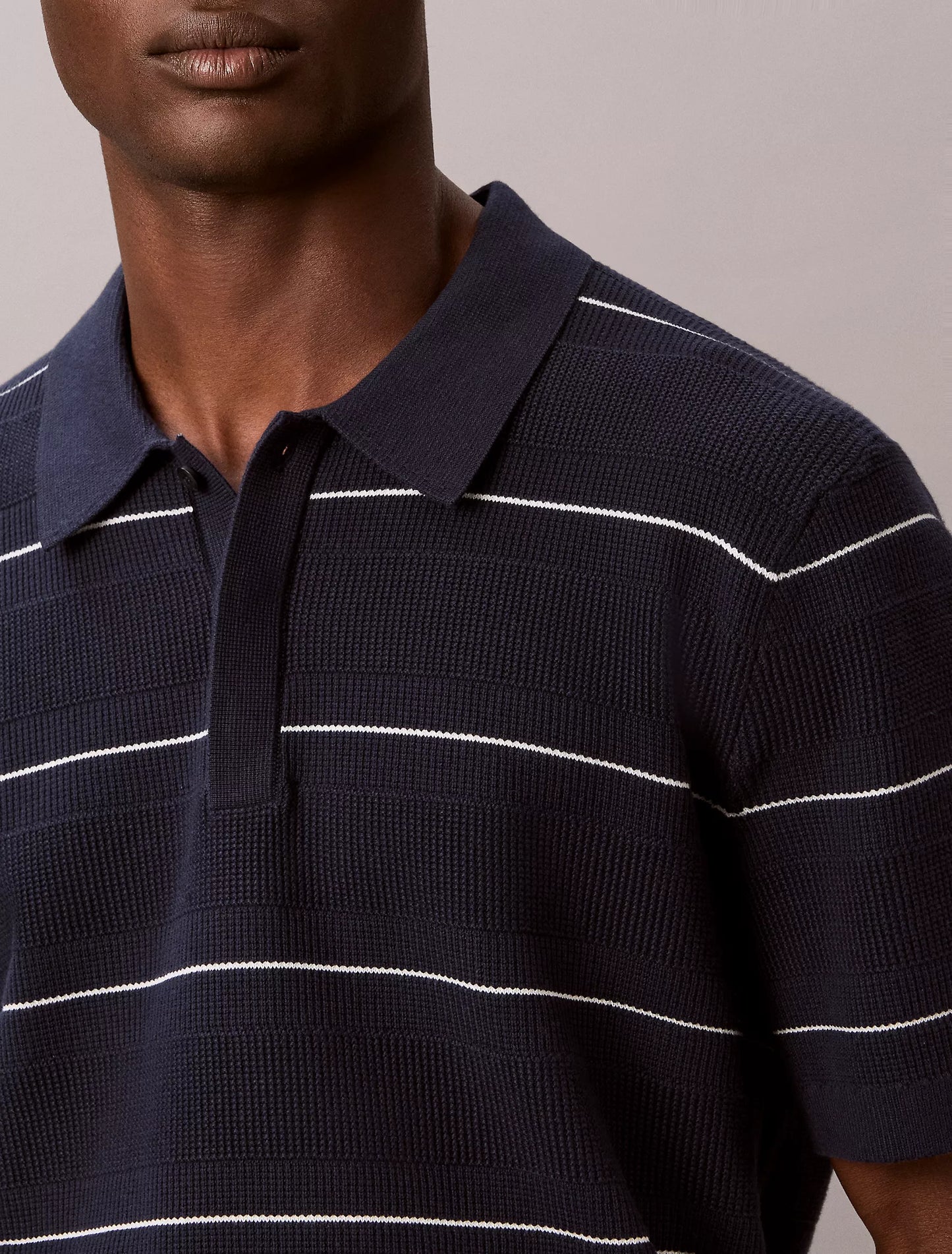 Polo Calvin klein Tejido de Algodón con Rayas NC