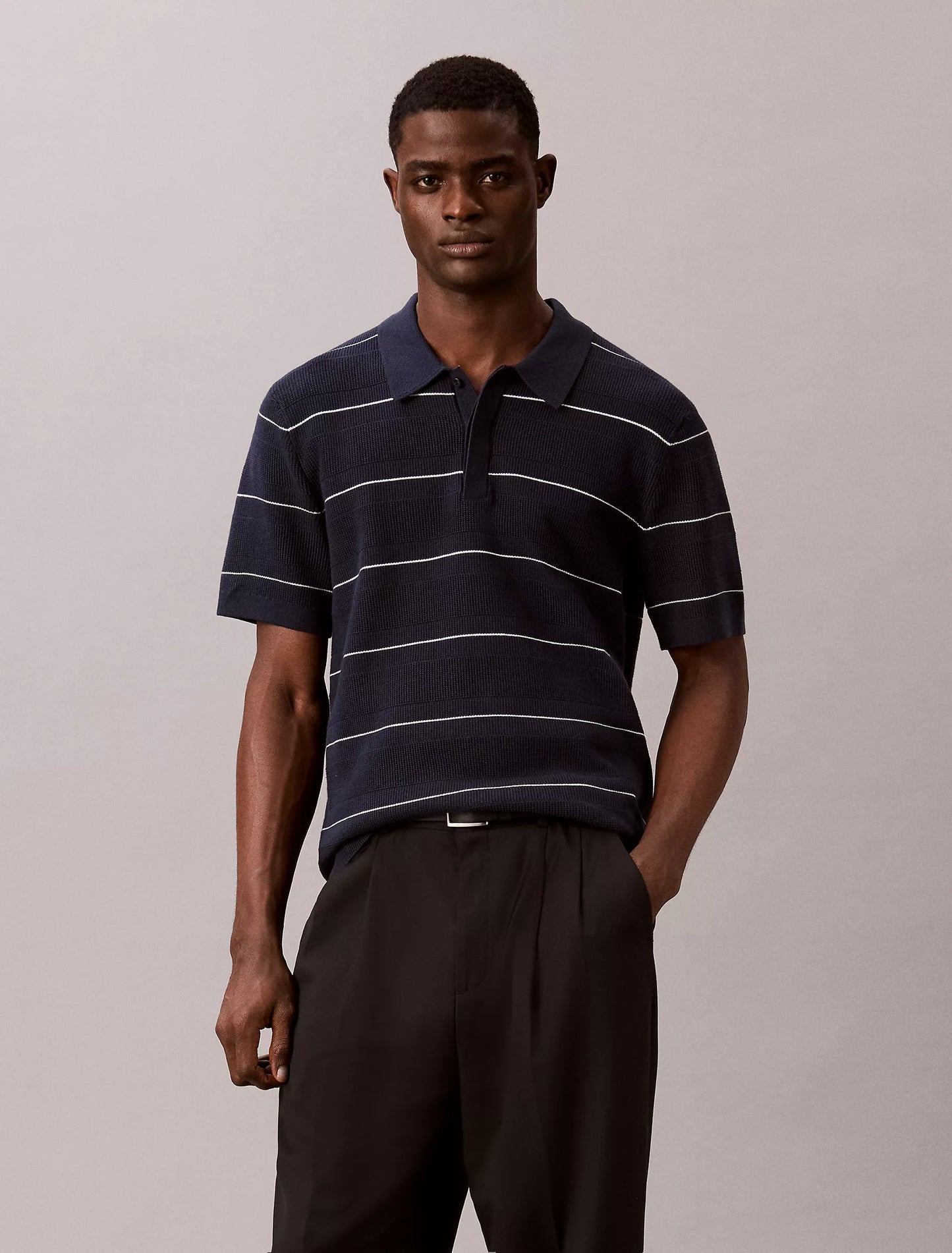 Polo Calvin klein Tejido de Algodón con Rayas NC