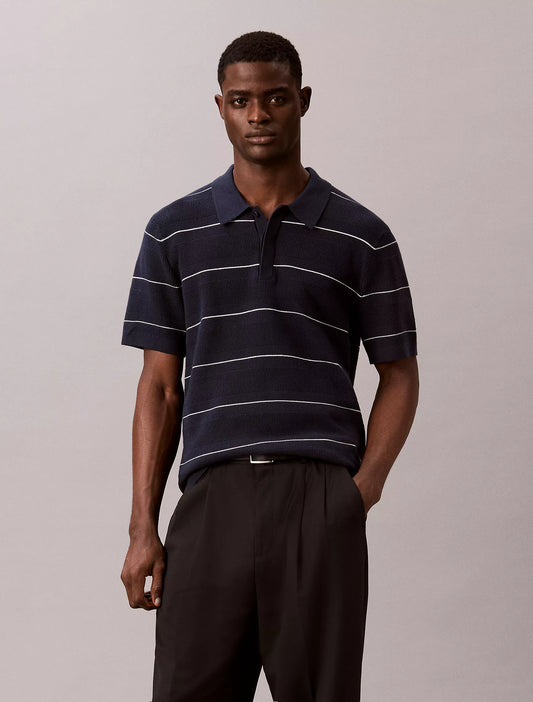 Polo Calvin klein Tejido de Algodón con Rayas NC