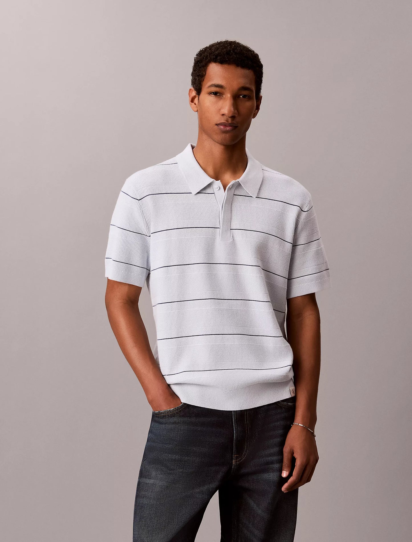 Polo Calvin klein Tejido de Algodón con Rayas NC