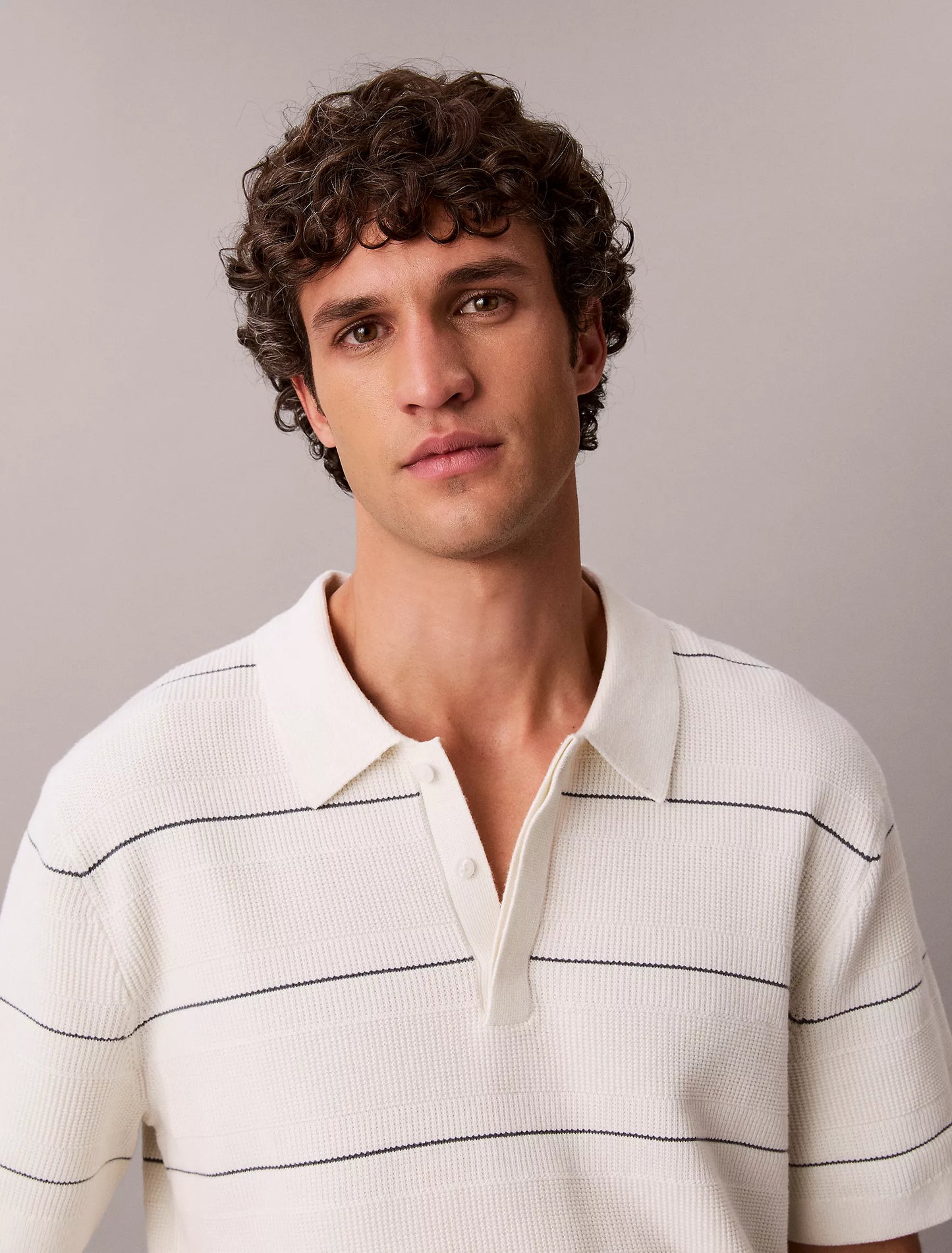 Polo Calvin klein Tejido de Algodón con Rayas NC