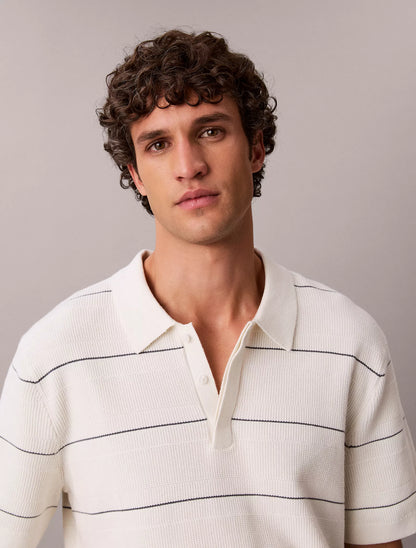Polo Calvin klein Tejido de Algodón con Rayas NC