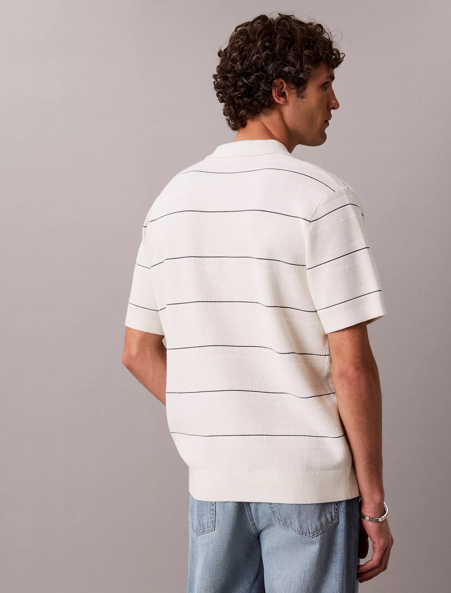 Polo Calvin klein Tejido de Algodón con Rayas NC