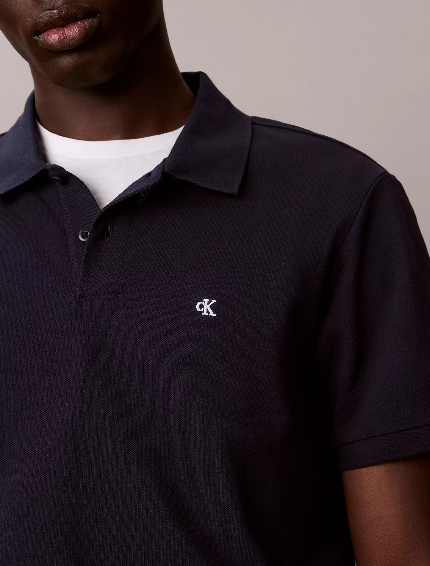 Polo Calvin Klein Clásico de Piqué de Algodón NC