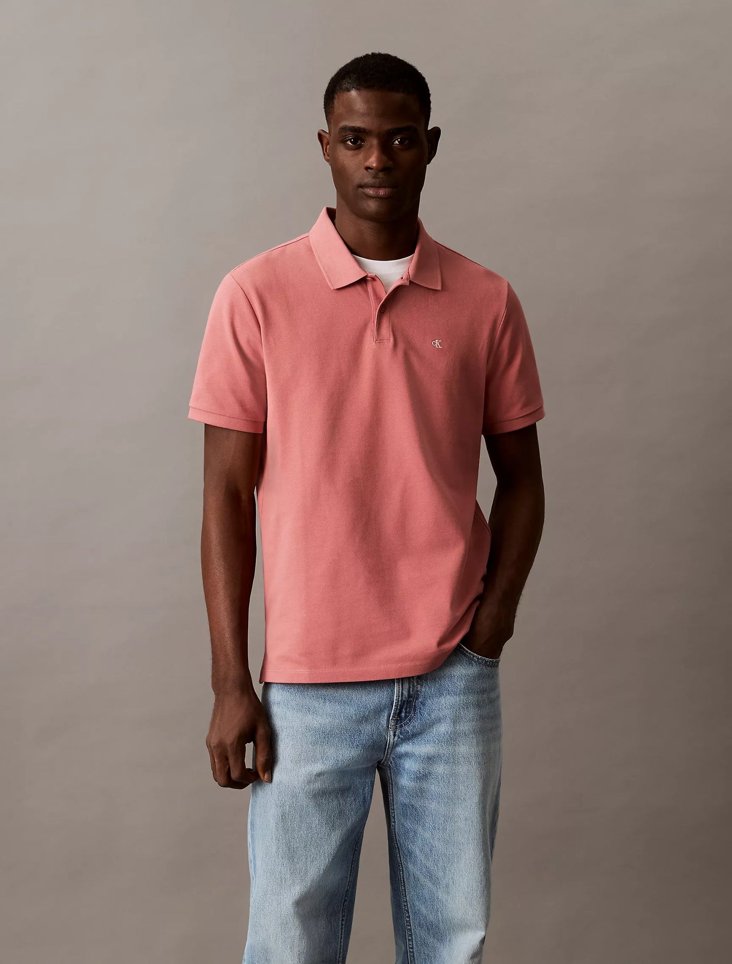Polo Calvin Klein Clásico de Piqué de Algodón NC