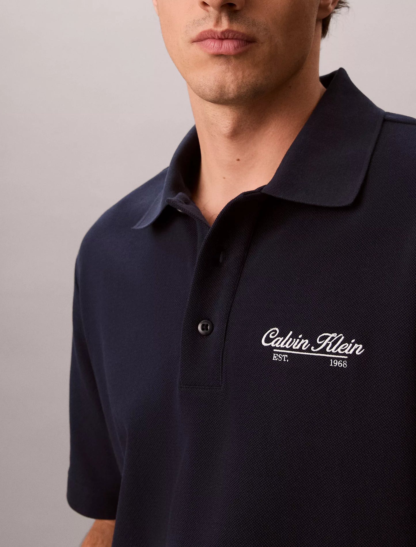 Polo Calvin klein relaxed de piqué con logo bordado