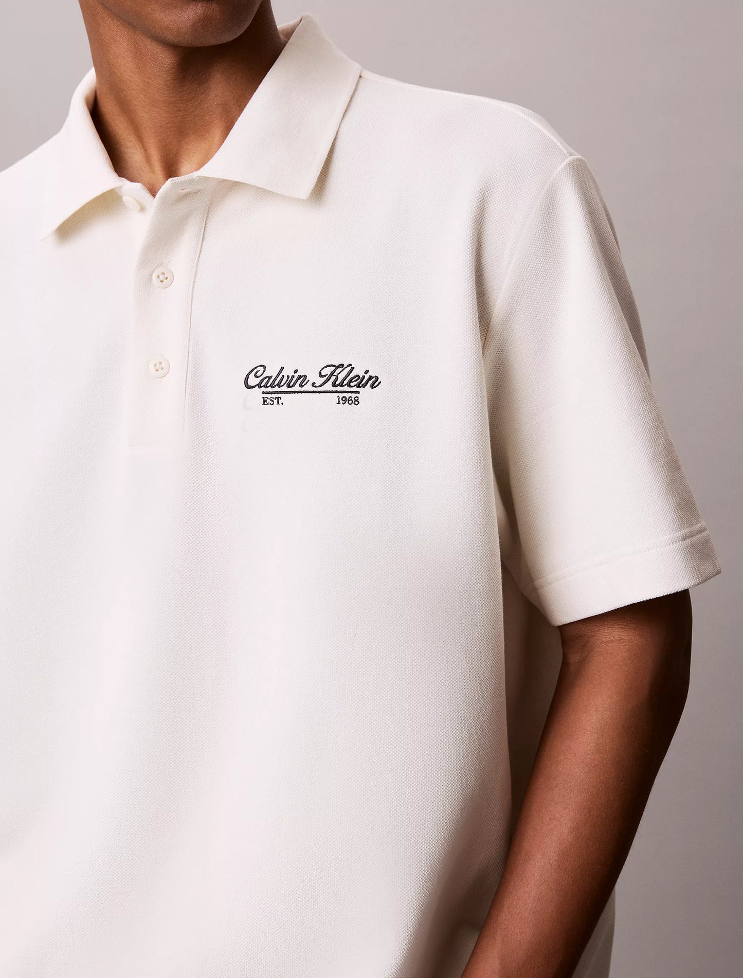 Polo Calvin klein relaxed de piqué con logo bordado