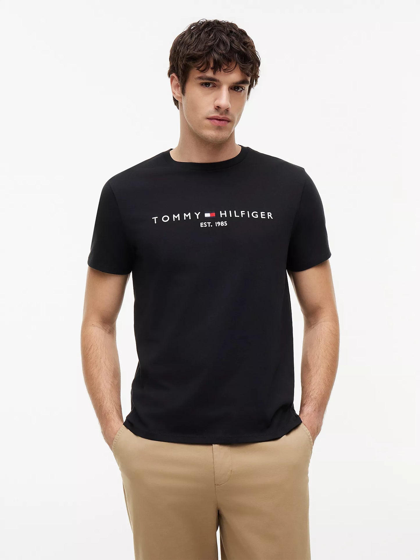 Camiseta Tommy Hilfiger Con Logo Bordado NC