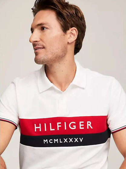 Polo Tommy Hilfiger Bordado De Corte Regular