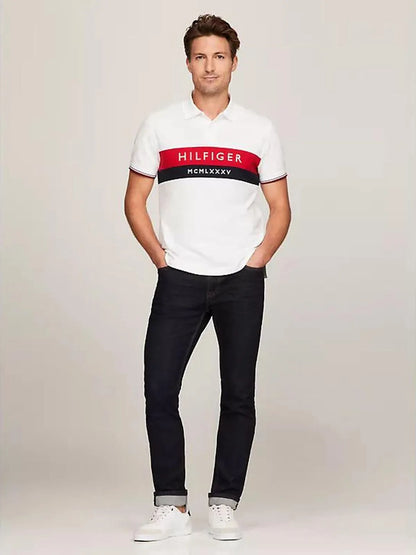 Polo Tommy Hilfiger Bordado De Corte Regular