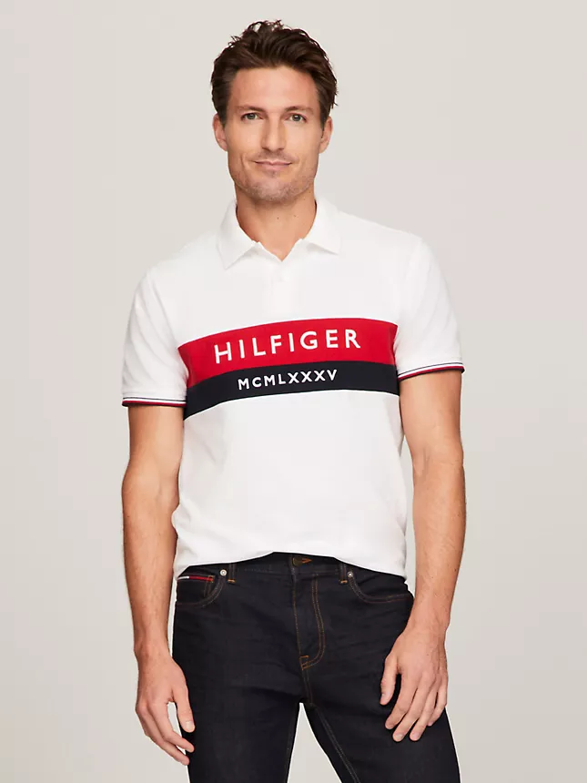 Polo Tommy Hilfiger Bordado De Corte Regular