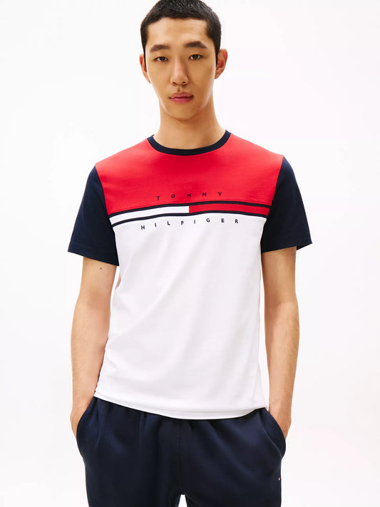 Camiseta Tommy Hilfiger Con Logo De Bandera Y Bloques De Color NC