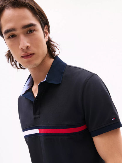 Polo Regular fit de rayas bordadas Tommy Hilfiger