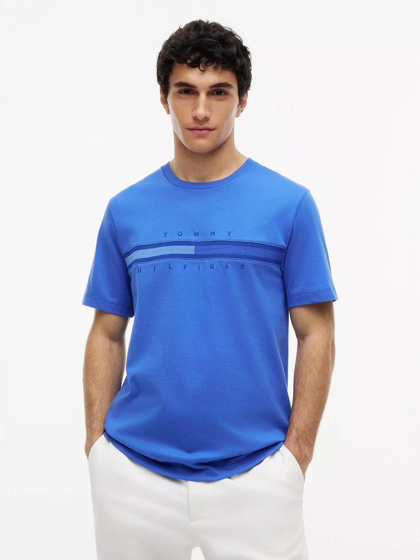 Camiseta Tommy Hilfiger Con Logo De Bandera Tonal NC