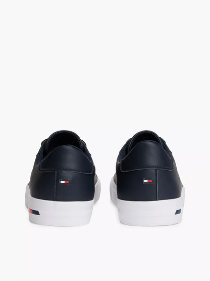 Zapatillas Tommy Hilfiger De Cuero Vulcanizado Con Estampado De Bandera NC