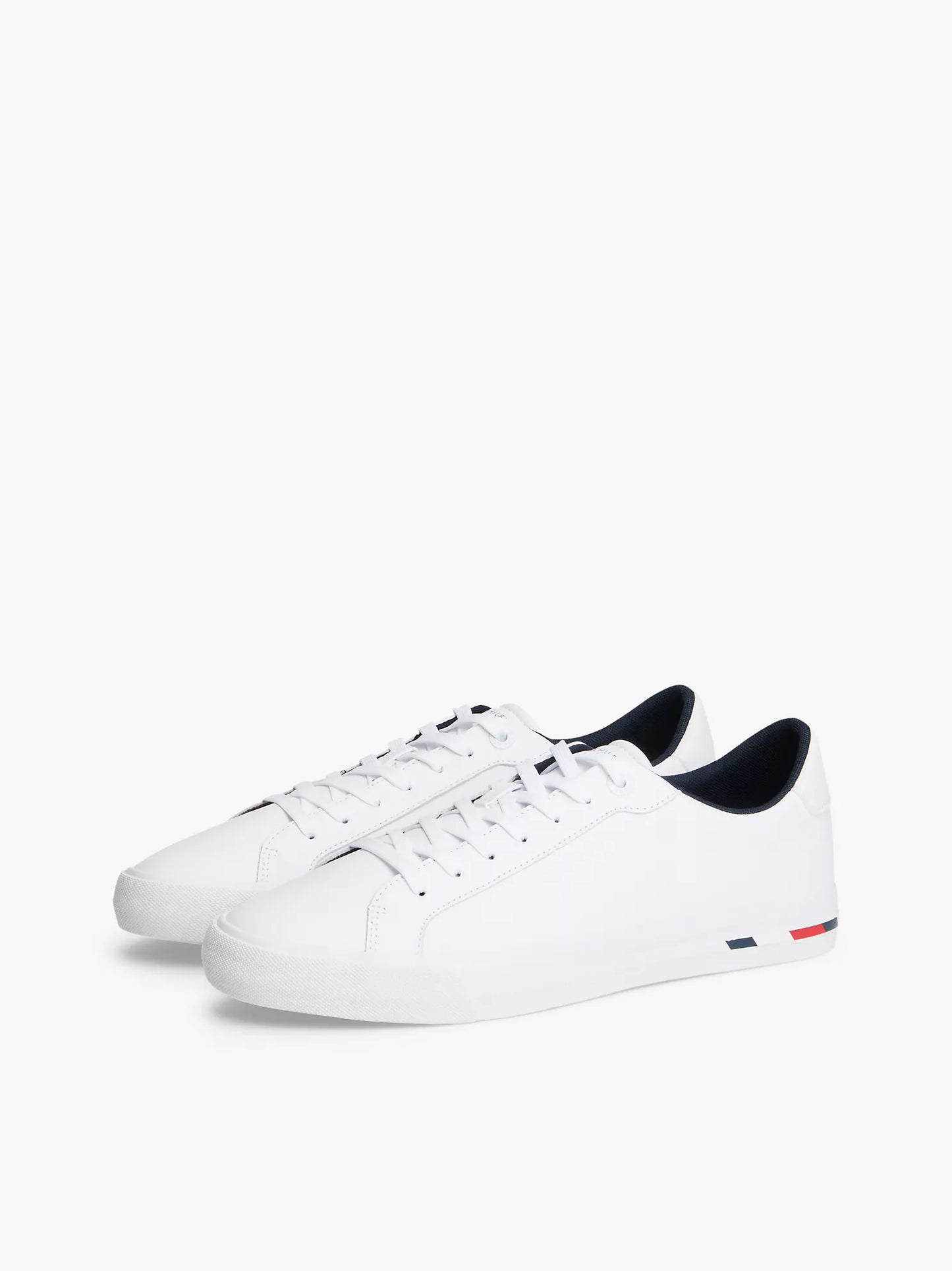 Zapatillas Tommy Hilfiger De Cuero Vulcanizado Con Estampado De Bandera NC