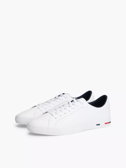 Zapatillas Tommy Hilfiger De Cuero Vulcanizado Con Estampado De Bandera NC