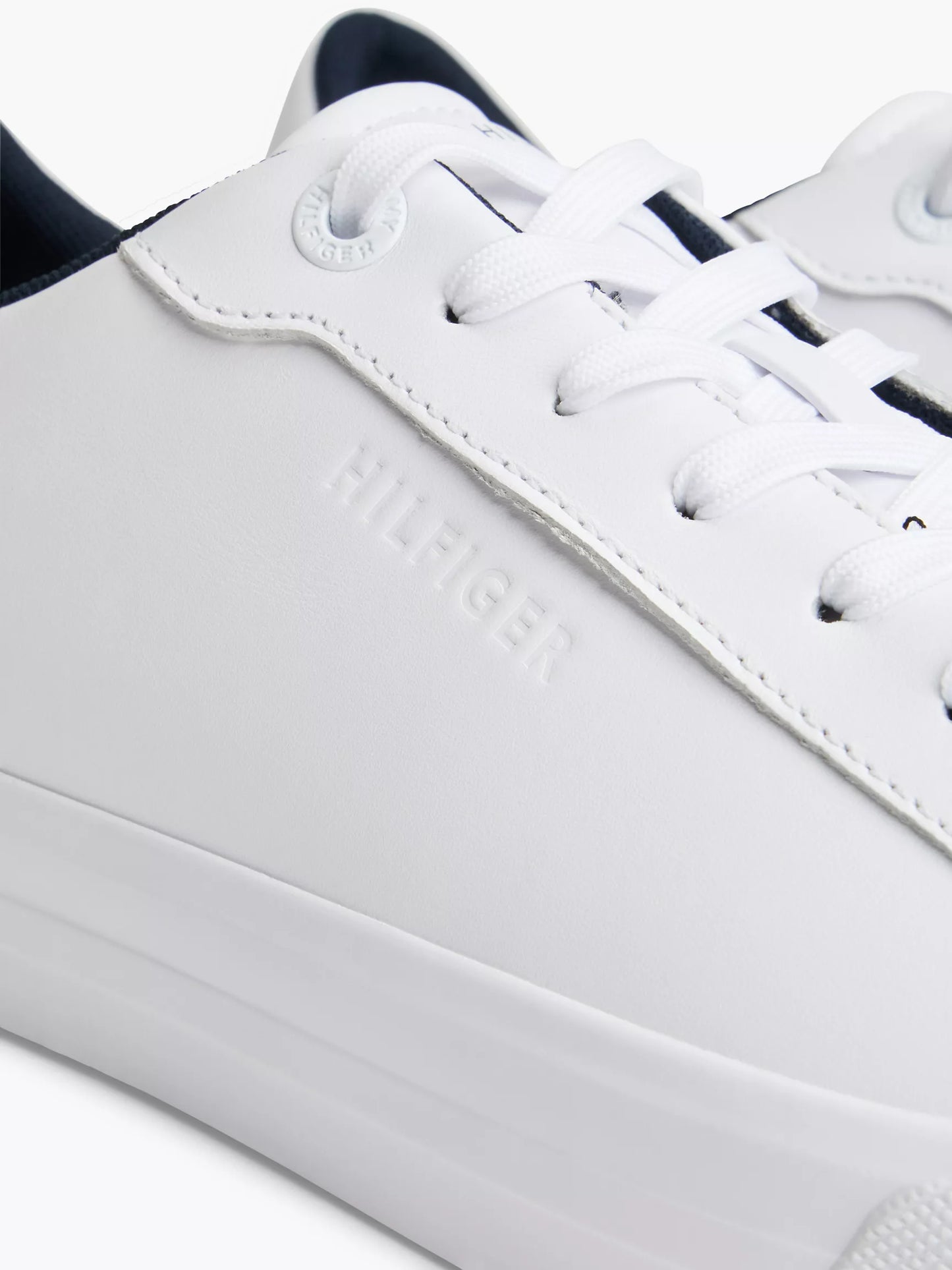 Zapatillas Tommy Hilfiger De Cuero Vulcanizado Con Estampado De Bandera NC