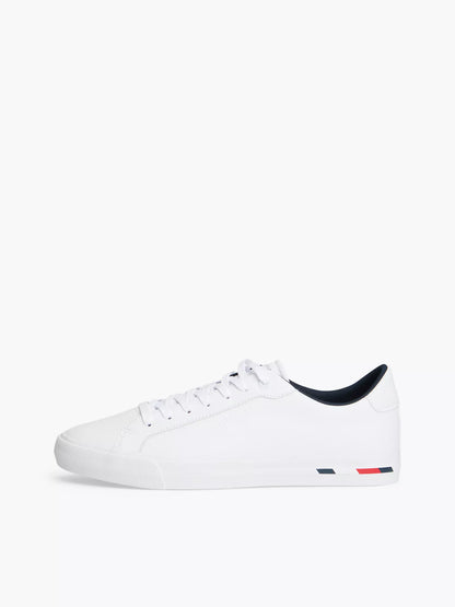 Zapatillas Tommy Hilfiger De Cuero Vulcanizado Con Estampado De Bandera NC